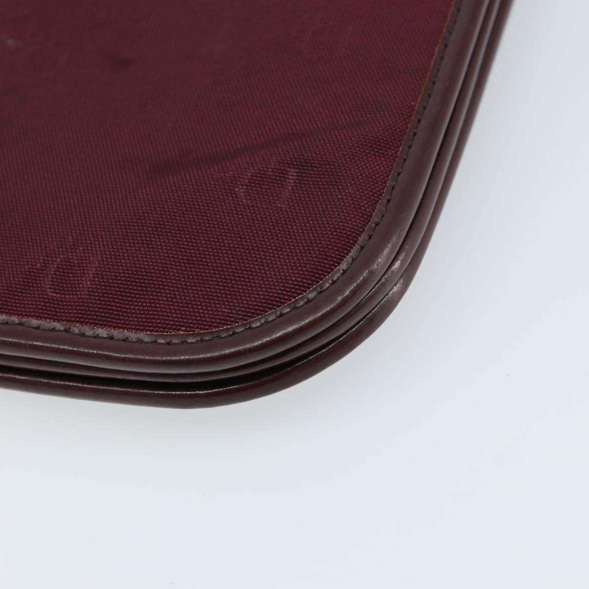 Christian Dior Pouch Canvas Red Gold Auth bs32775