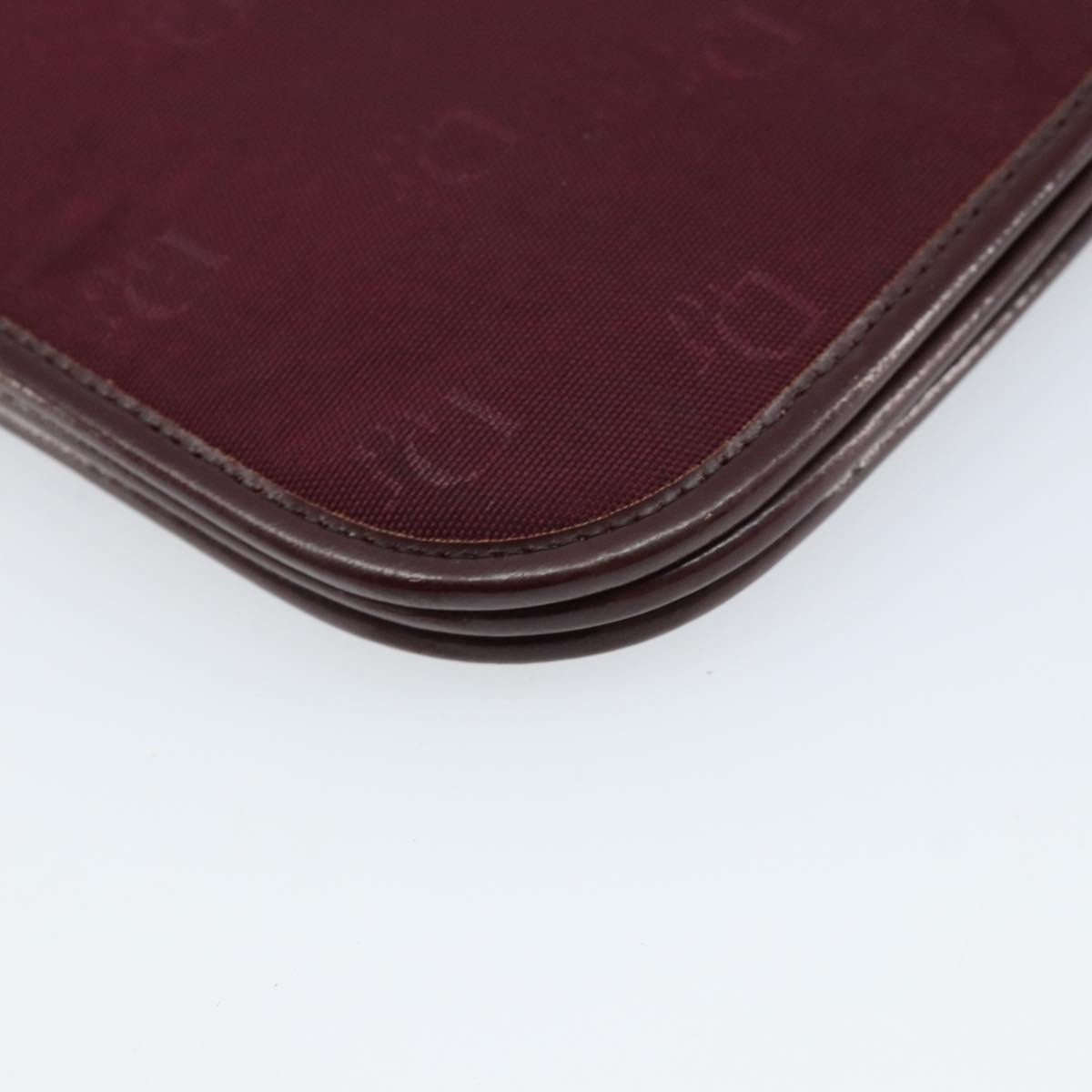 Christian Dior Pouch Canvas Red Gold Auth bs32775