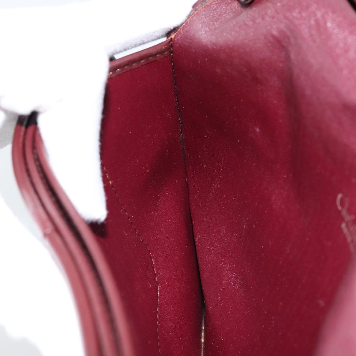 Christian Dior Pouch Canvas Red Gold Auth bs32775