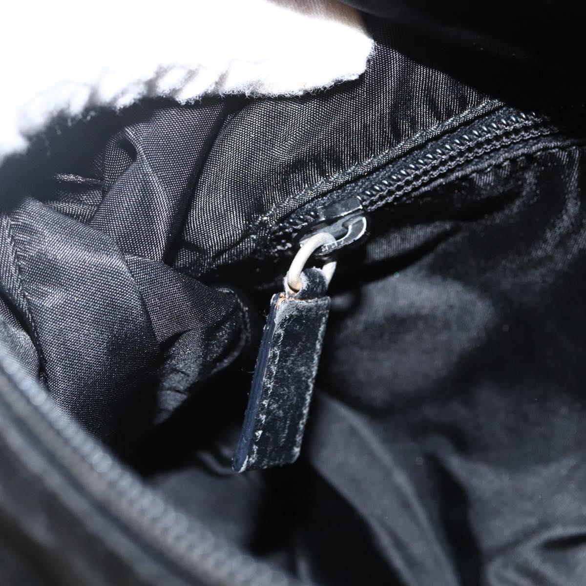 PRADA Shoulder Bag Nylon Black Silver Auth bs32787