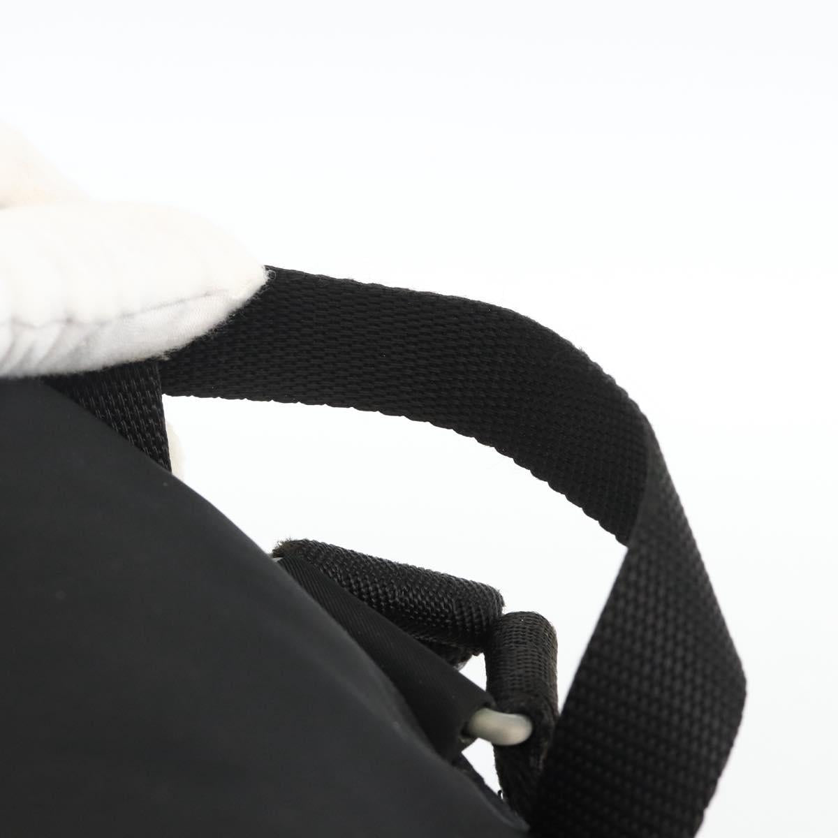 PRADA Backpack Nylon Black Silver Auth bs32793