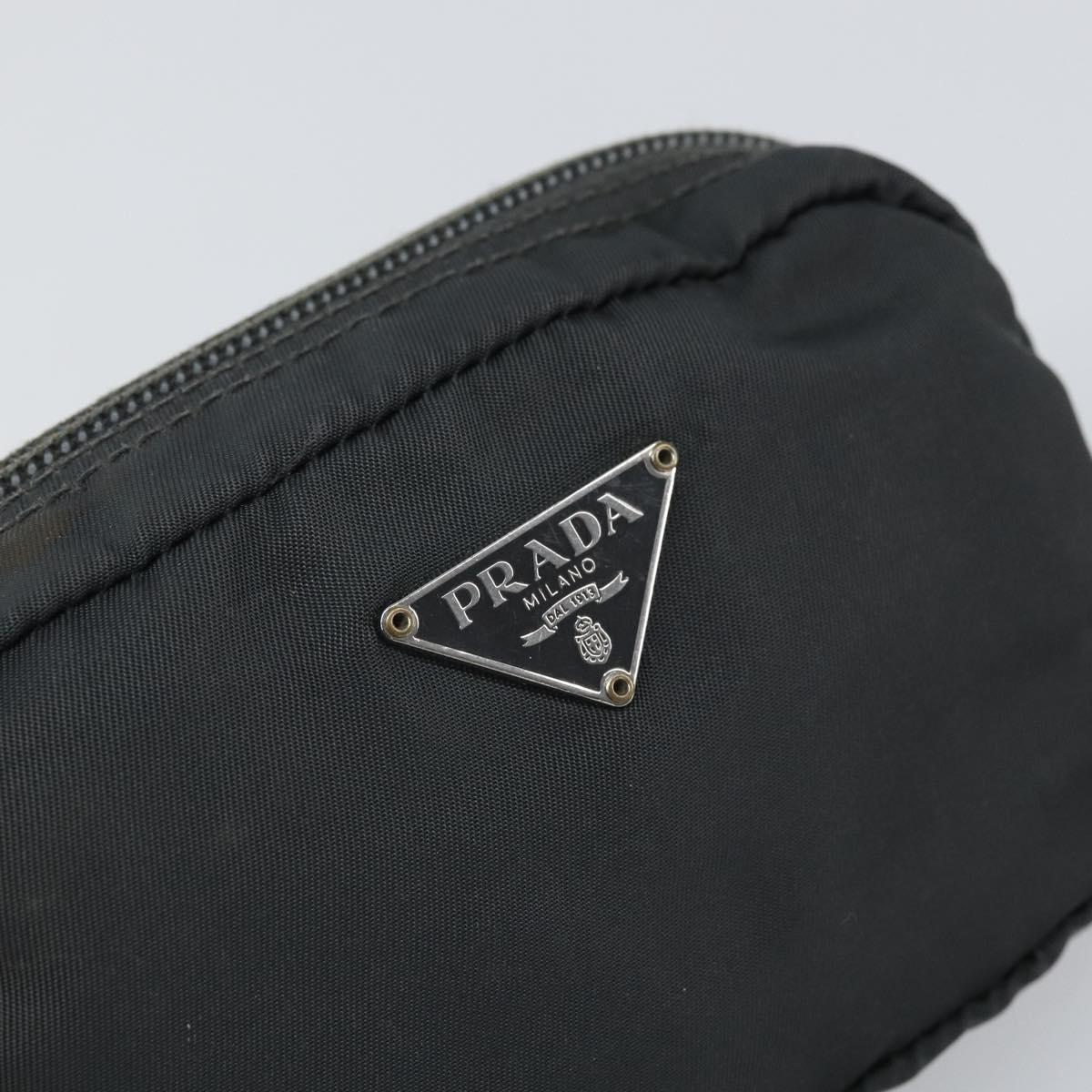 PRADA Pouch Nylon Black Auth bs32795