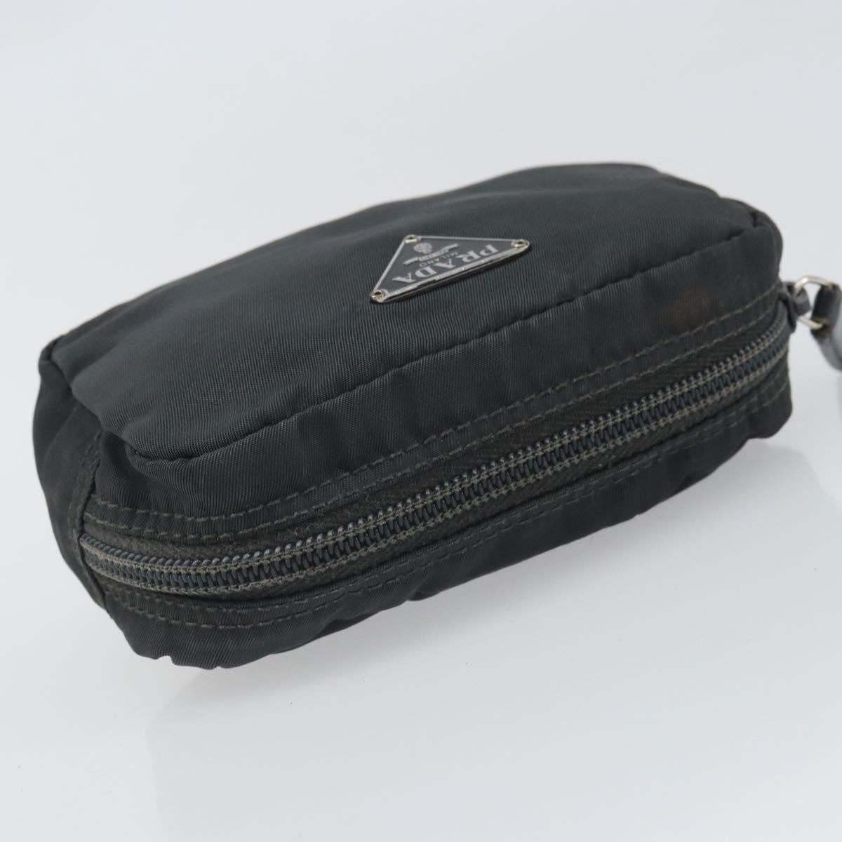 PRADA Pouch Nylon Black Auth bs32795