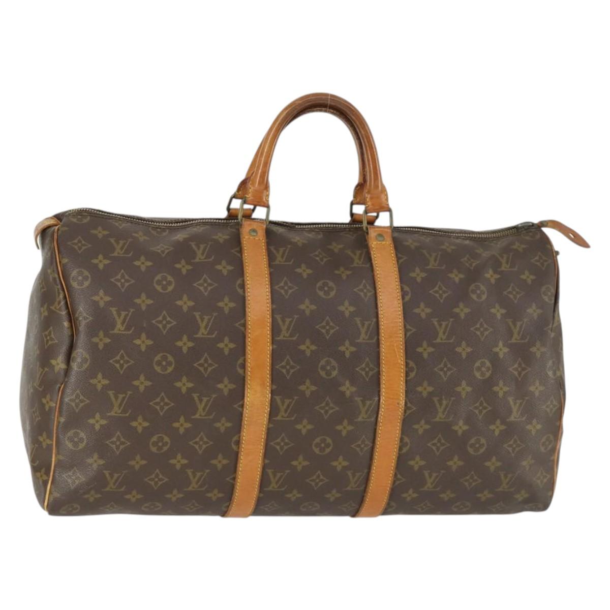 LOUIS VUITTON Monogram Keepall 45 Boston Bag M41428 LV Auth bs32819