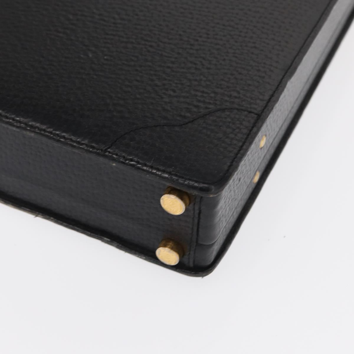 LOEWE Trunk Leather Black Auth bs32822