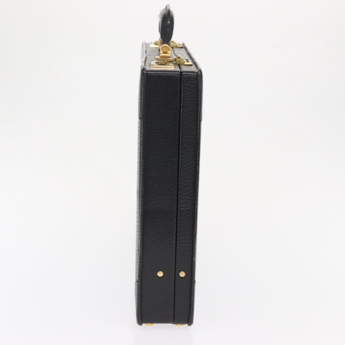 LOEWE Trunk Leather Black Auth bs32822