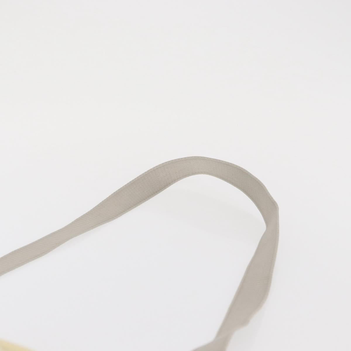CHANEL Sports Line Shoulder Bag Nylon White Silver CC Auth bs32848