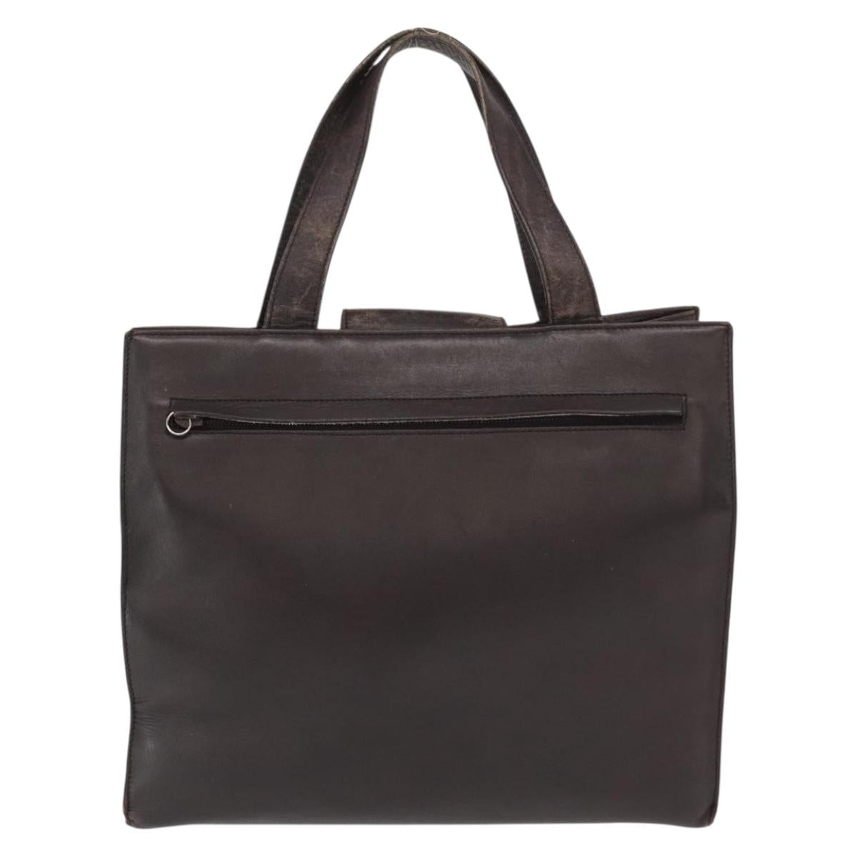 GUCCI Hand Bag Leather Black 002 0347 Auth bs32874