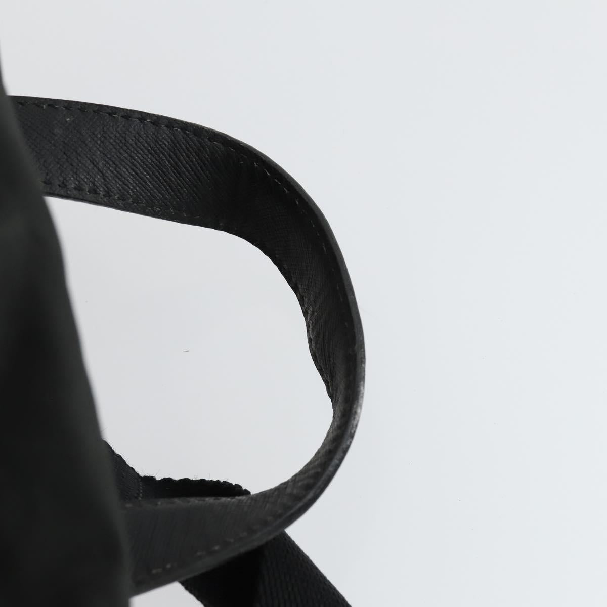 PRADA Backpack Nylon Black Silver Auth bs32876