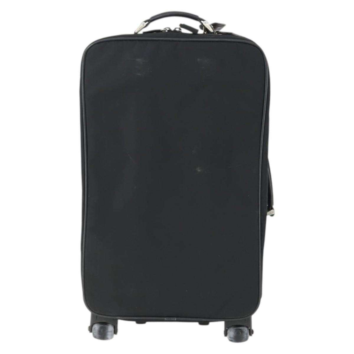 PRADA Carry Bag Nylon Black Silver Auth bs32877