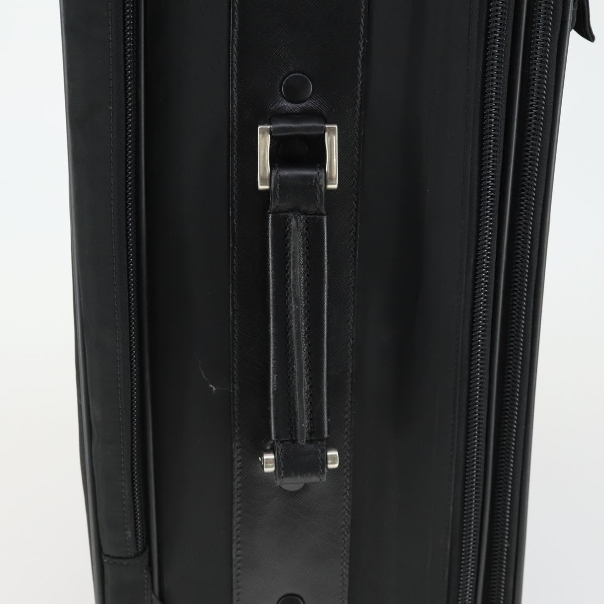 PRADA Carry Bag Nylon Black Silver Auth bs32877