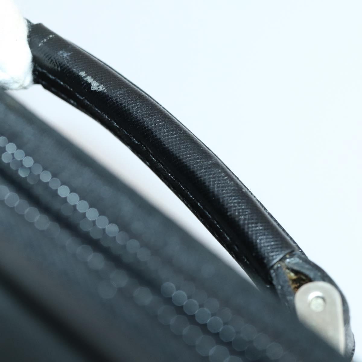 PRADA Carry Bag Nylon Black Silver Auth bs32877