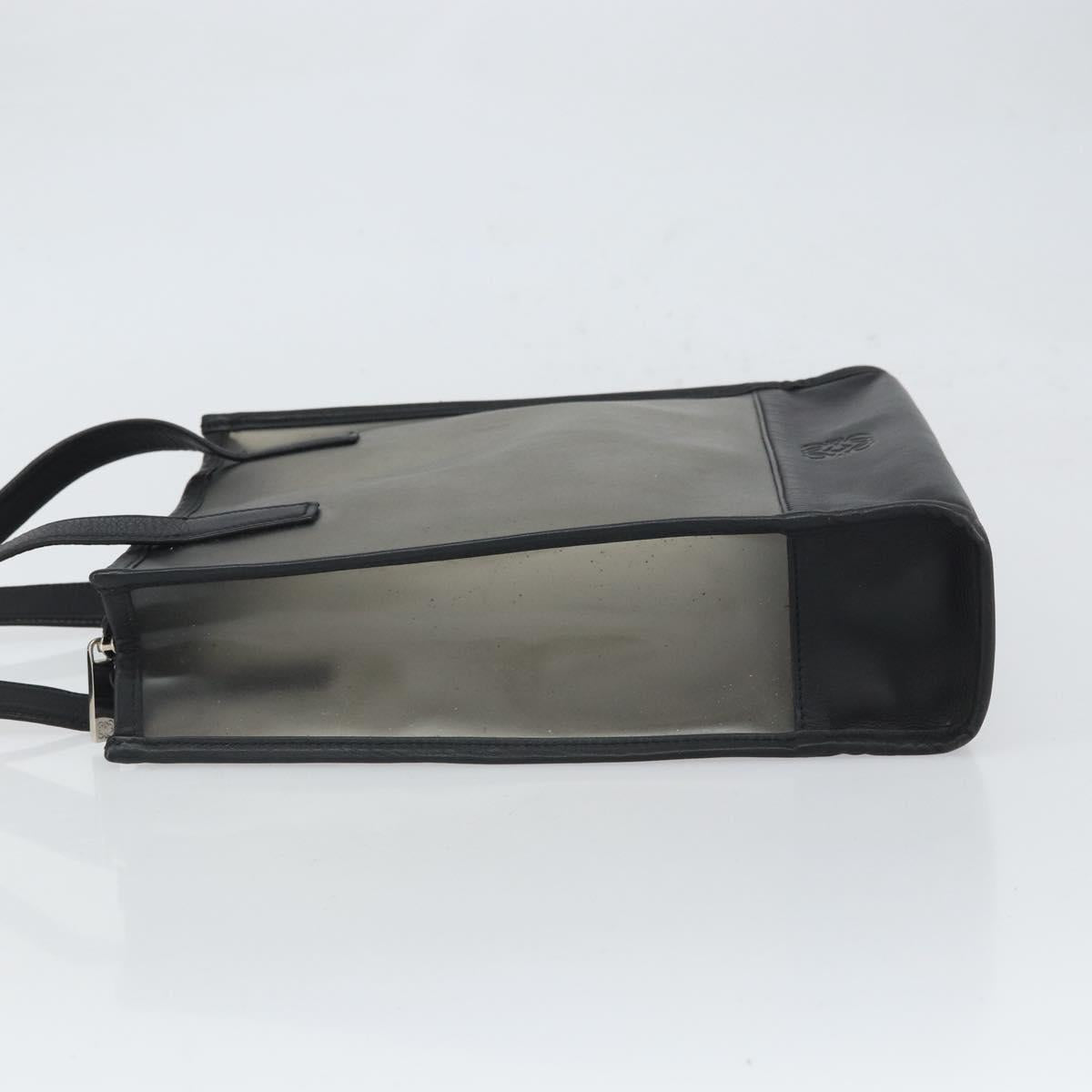LOEWE Tote Bag Vinyl Black Auth bs32880