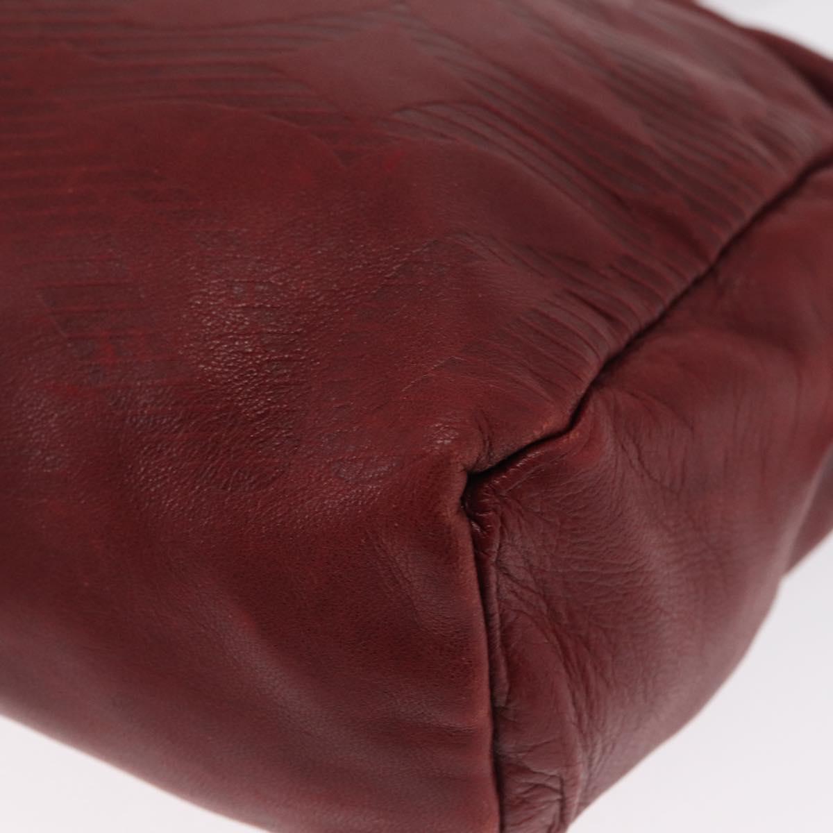 LOEWE Shoulder Bag Leather Red Auth bs32881
