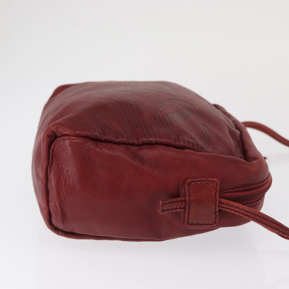 LOEWE Shoulder Bag Leather Red Auth bs32881