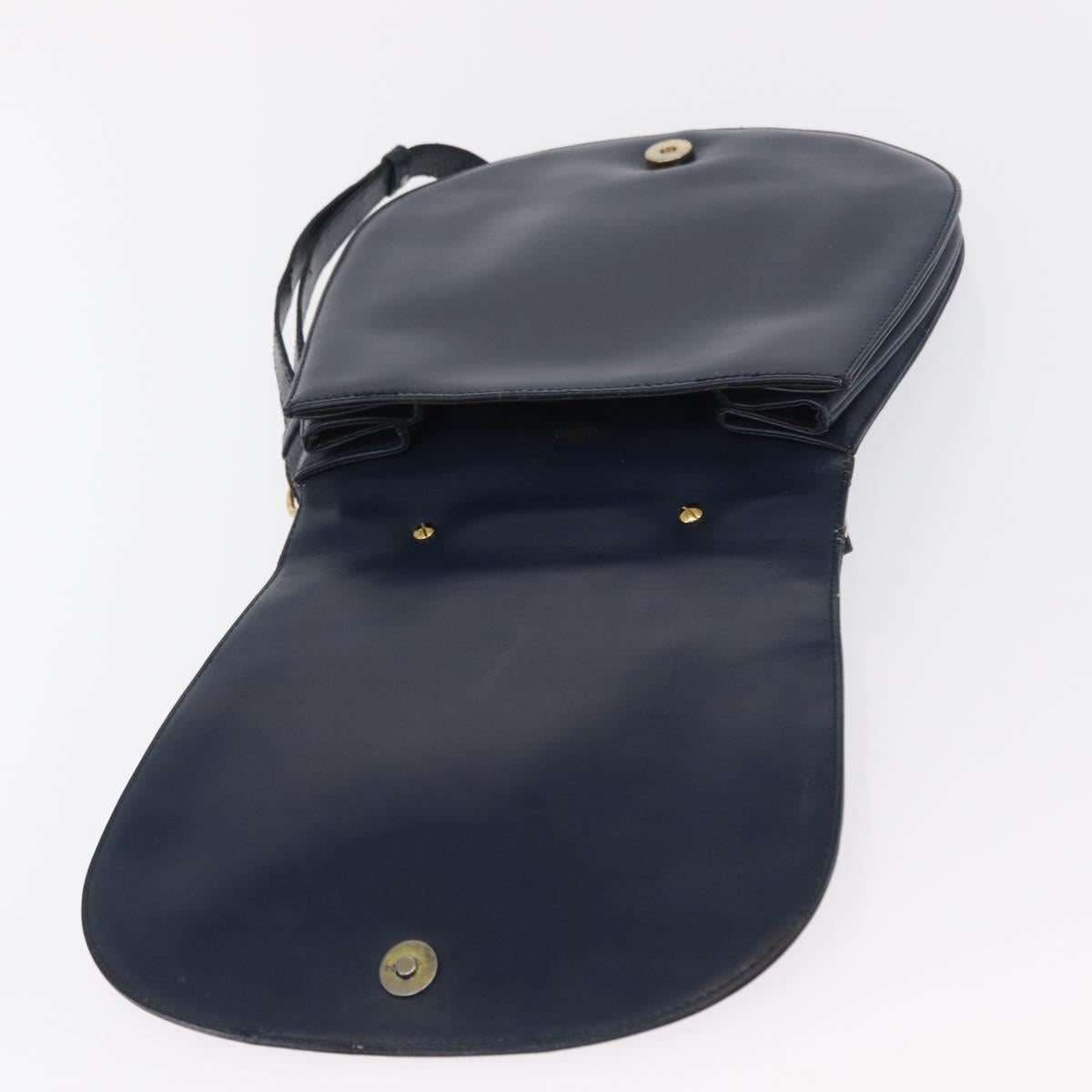 LOEWE Shoulder Bag Leather Blue Auth bs32882