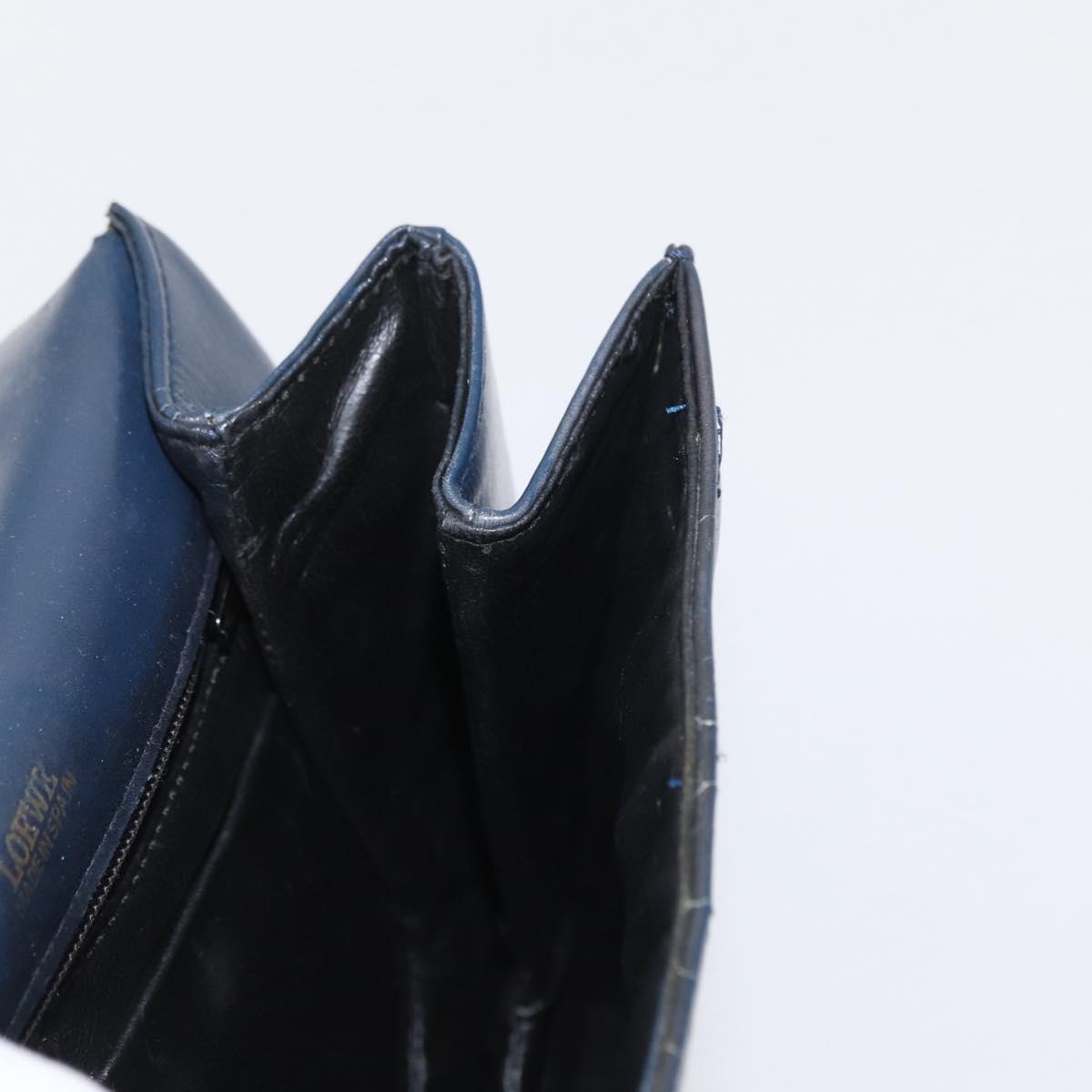 LOEWE Shoulder Bag Leather Blue Auth bs32882