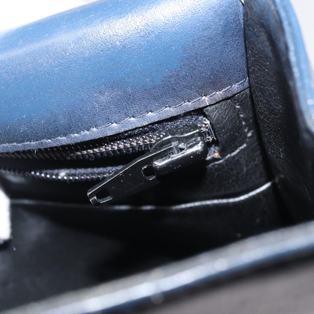 LOEWE Shoulder Bag Leather Blue Auth bs32882