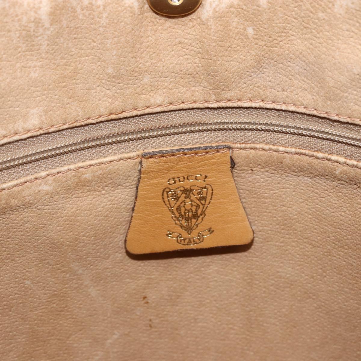 GUCCI Micro GG Supreme Tote Bag PVC Leather Beige Gold 002 14 4428 Auth bs32888