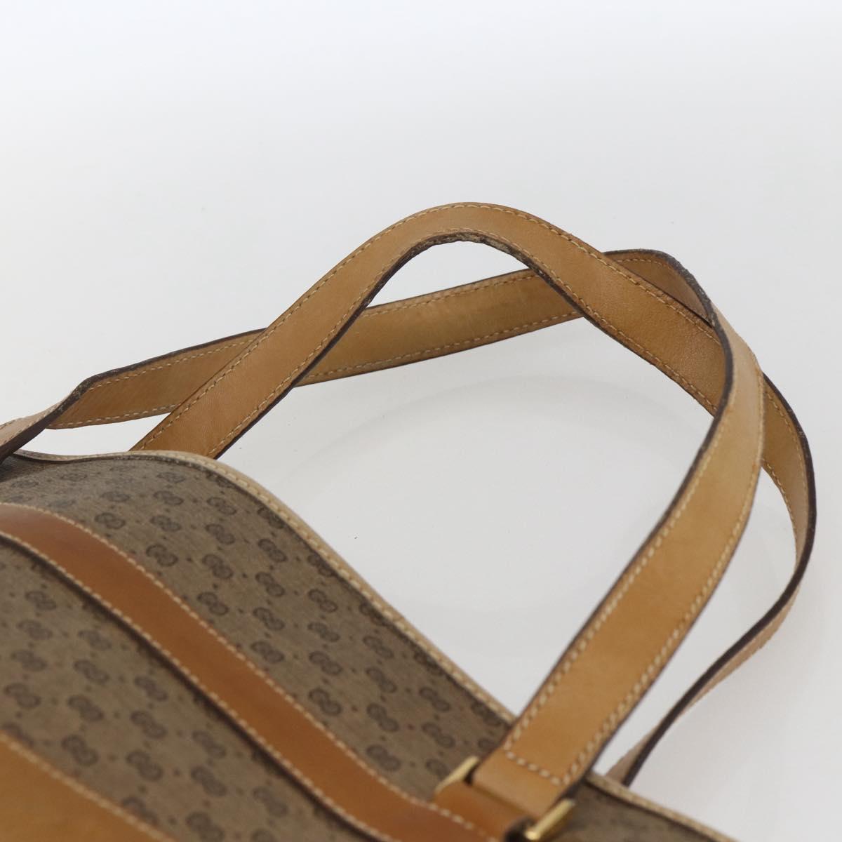 GUCCI Micro GG Supreme Tote Bag PVC Leather Beige Gold 002 14 4428 Auth bs32888