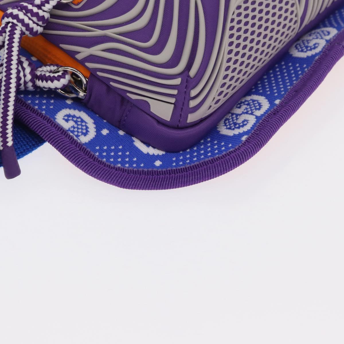 GUCCI Waist bag Nylon Purple Silver 752102 Auth bs32891V