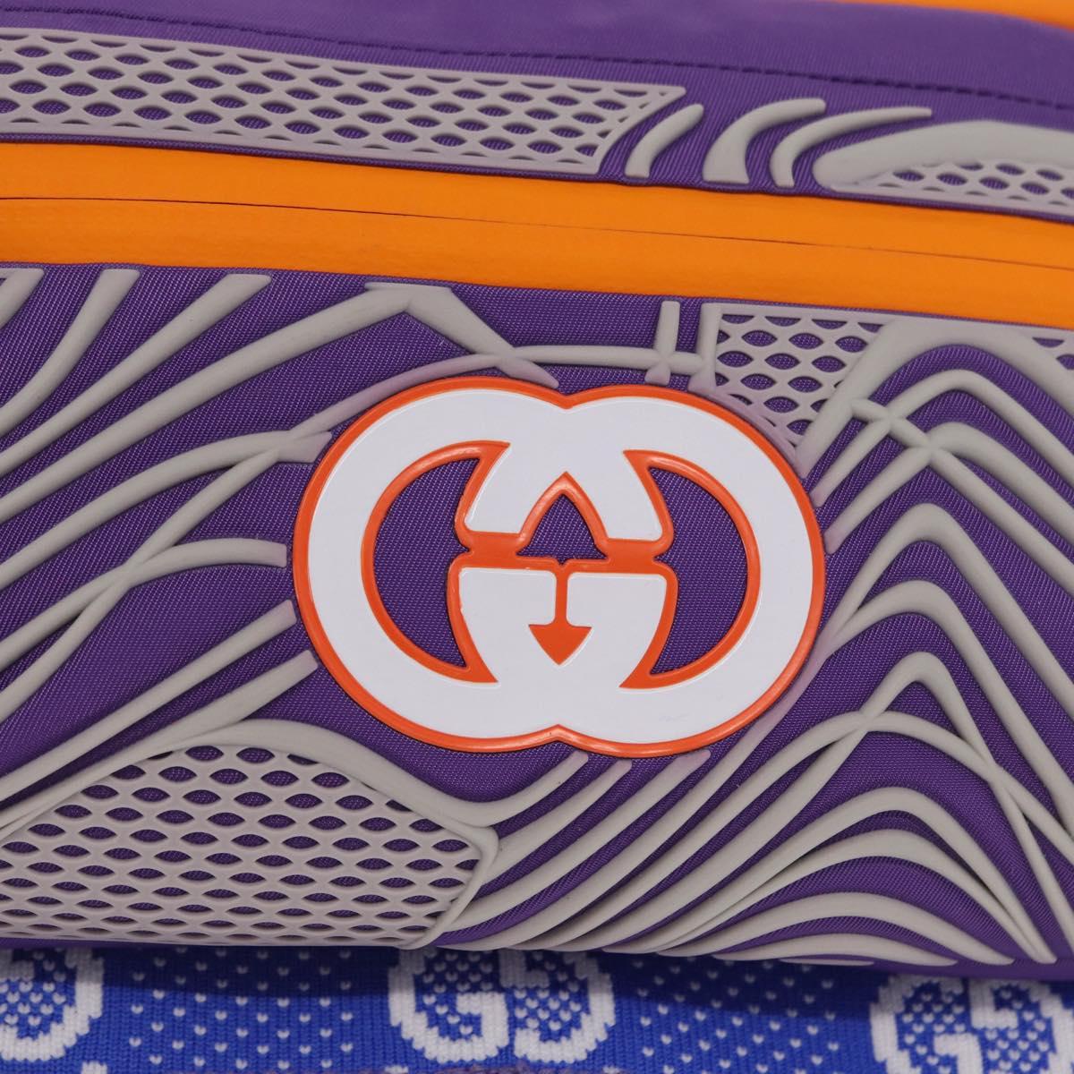 GUCCI Waist bag Nylon Purple Silver 752102 Auth bs32891V