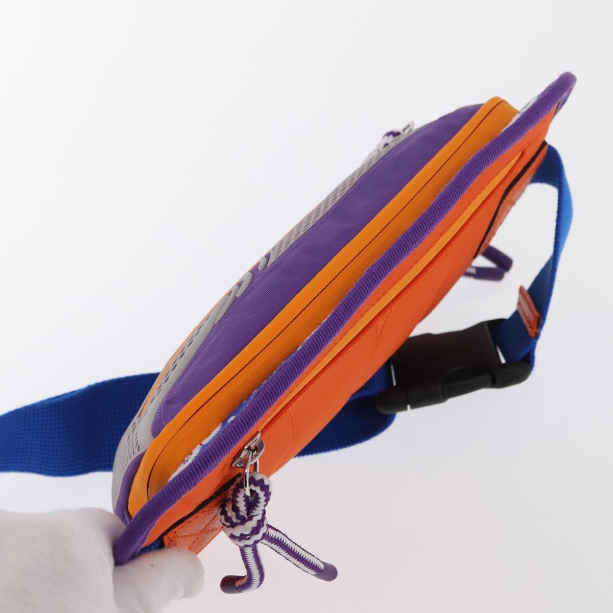 GUCCI Waist bag Nylon Purple Silver 752102 Auth bs32891V