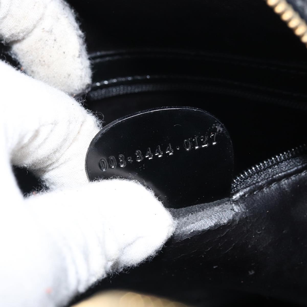 GUCCI Bamboo Body Bag Patent leather Black Gold 003 3444 0027 Auth bs32895