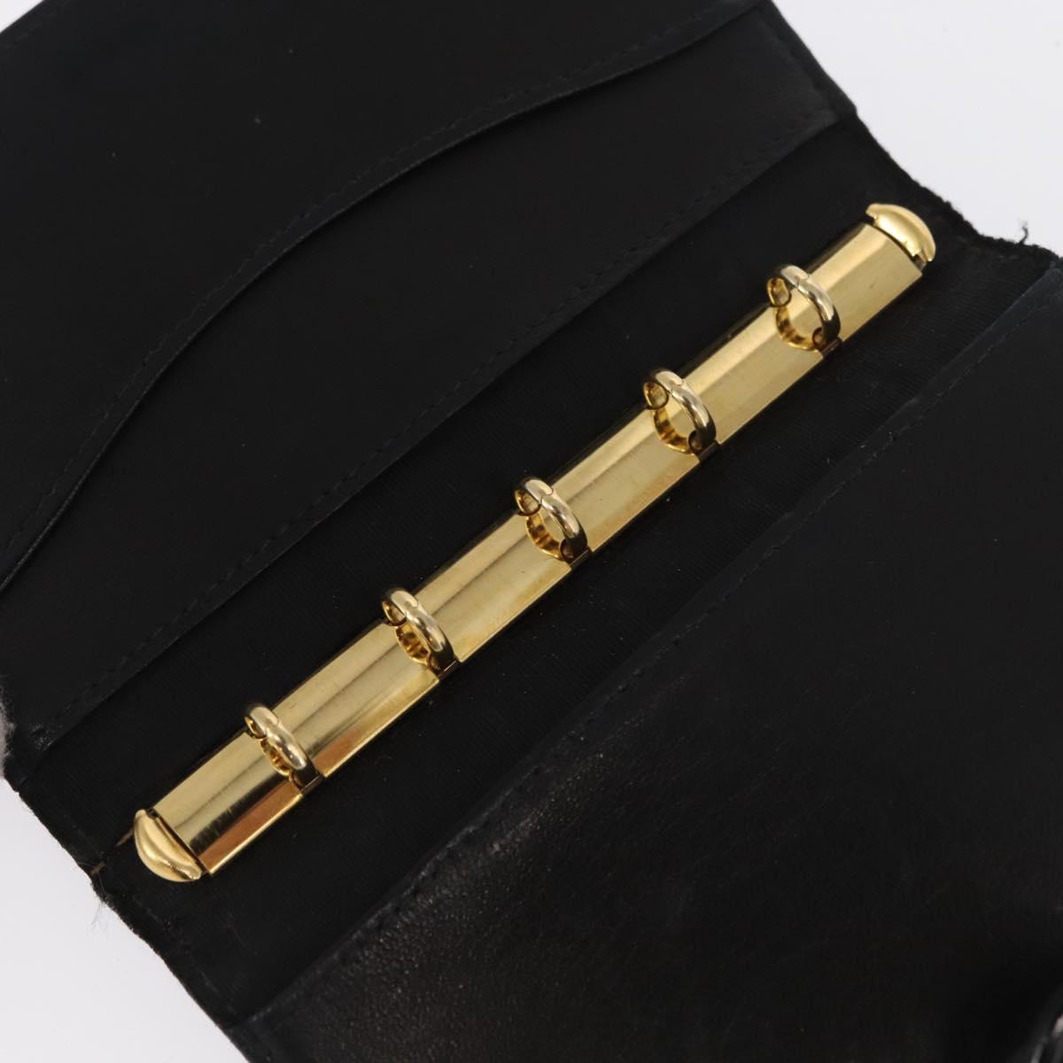 CHANEL Agenda Day Planner Cover Patent leather Gold Black CC Auth bs32900