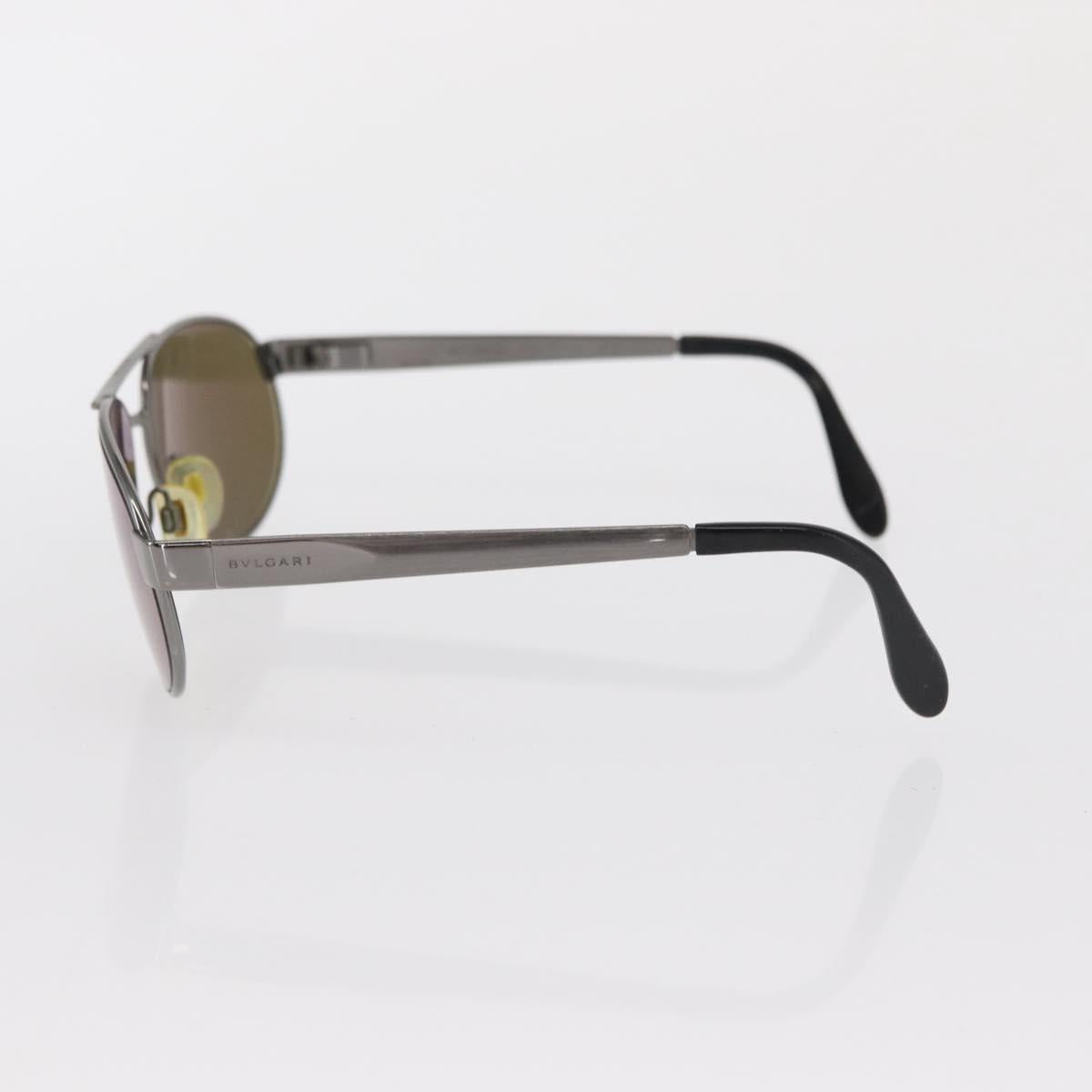 BVLGARI Sunglasses metal Brown Auth bs32914