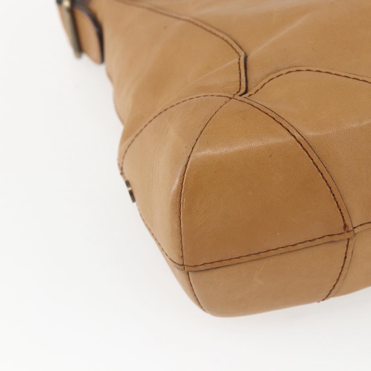 Chloe Shoulder Bag Leather Beige Auth bs32925