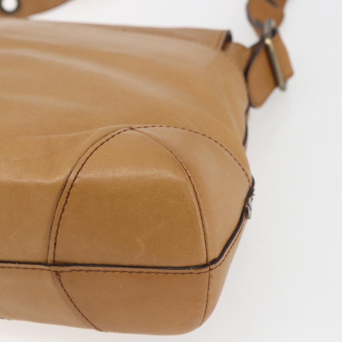 Chloe Shoulder Bag Leather Beige Auth bs32925