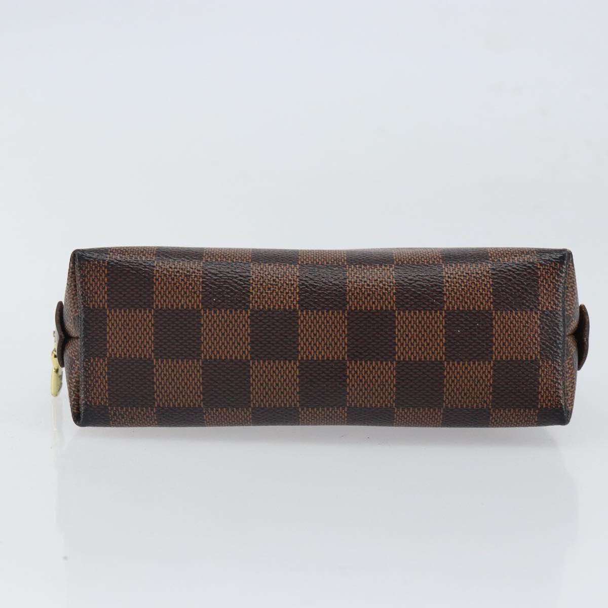 LOUIS VUITTON Damier Ebene Pochette Cosmetic PM Pouch N47516 LV Auth bs32938
