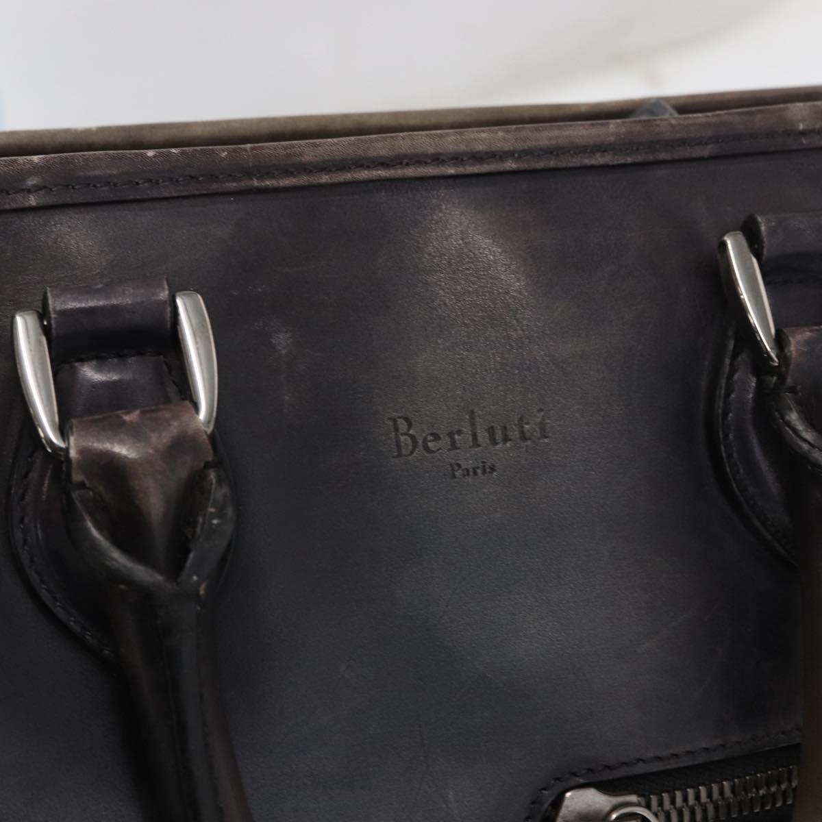 Berluti Hand Bag Leather Navy Auth bs32949