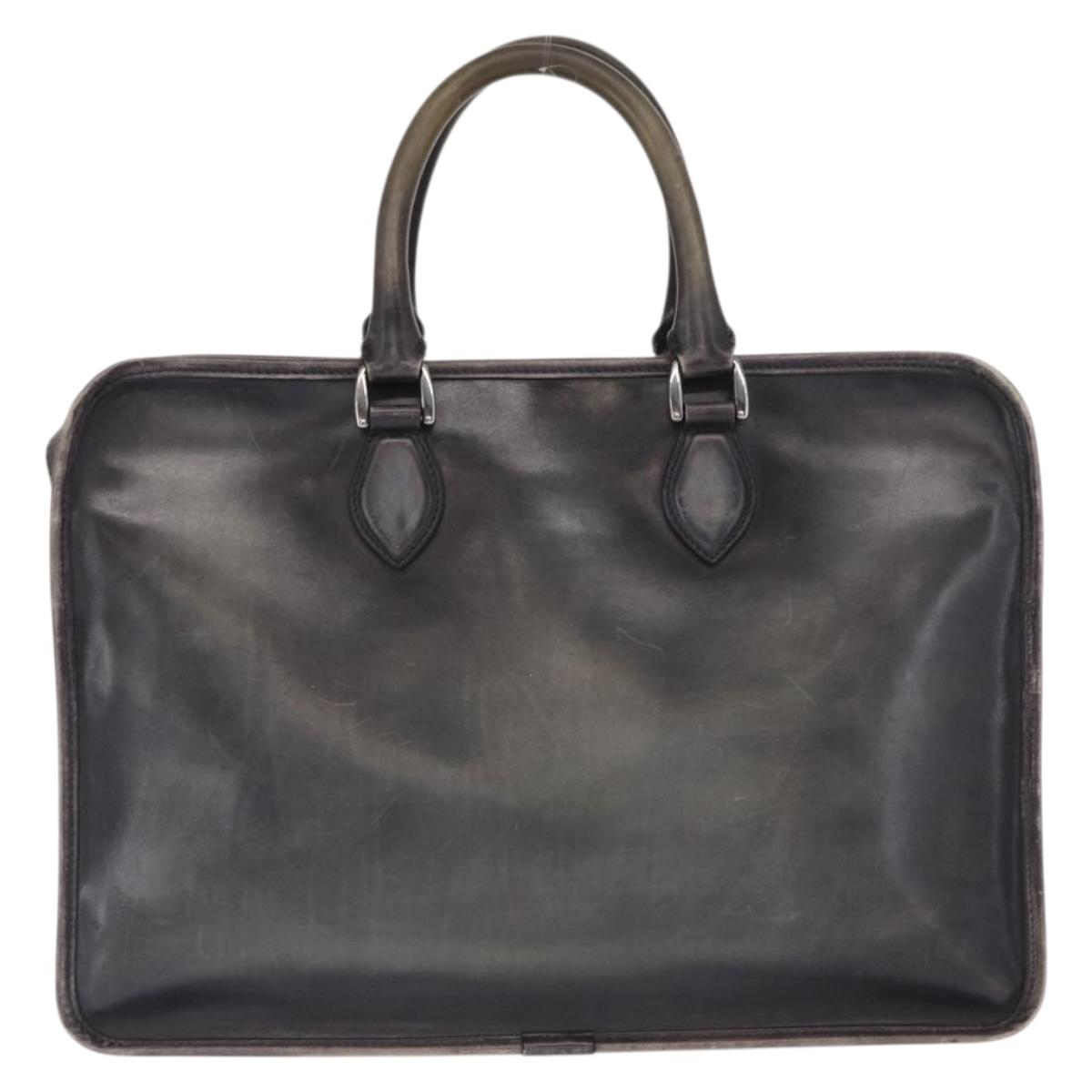 Berluti Hand Bag Leather Navy Auth bs32949