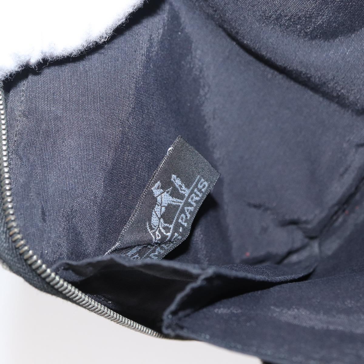 HERMES Perth GM Long Wallet Canvas Black Auth bs32950