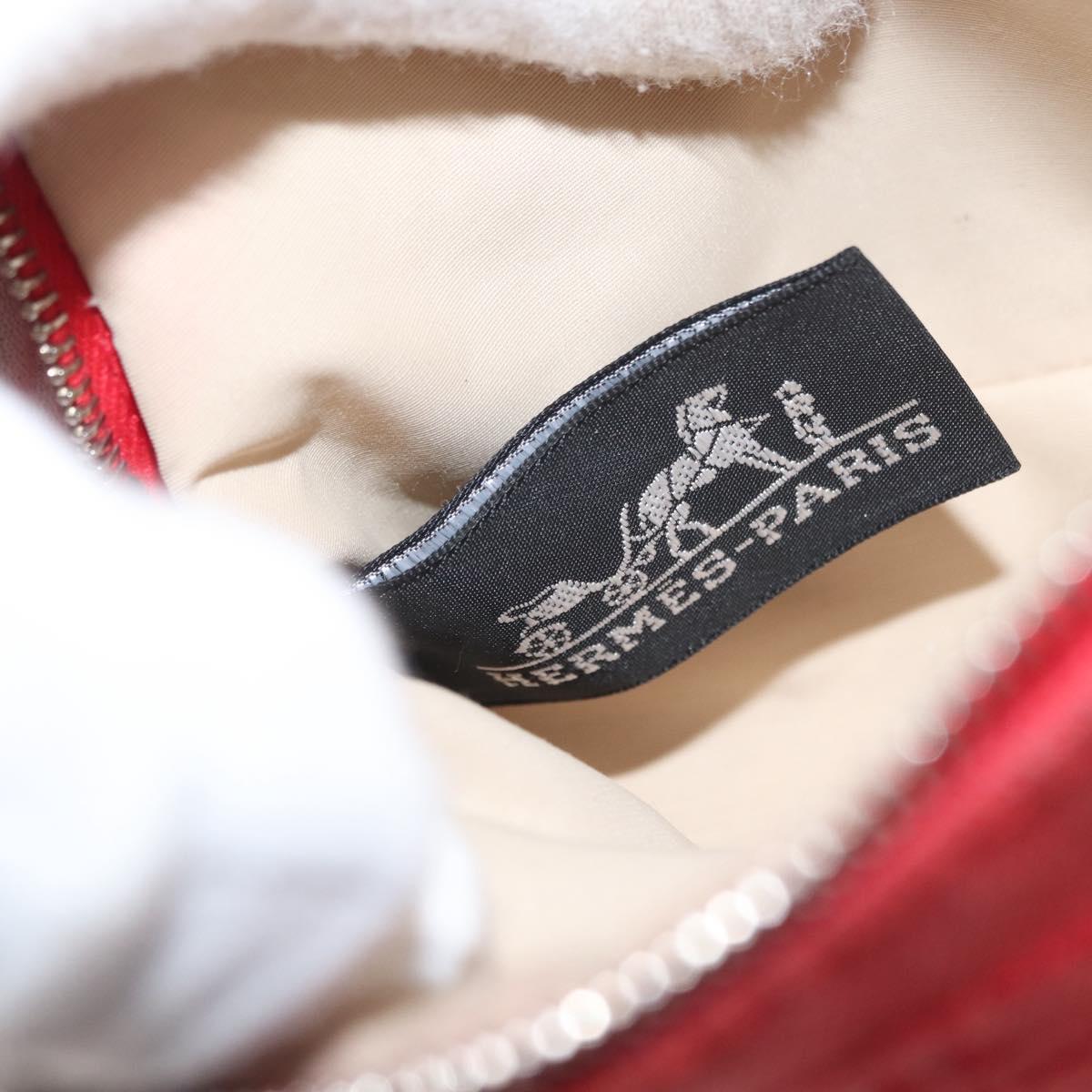 HERMES Bolide PM Pouch Canvas Red Auth bs32951