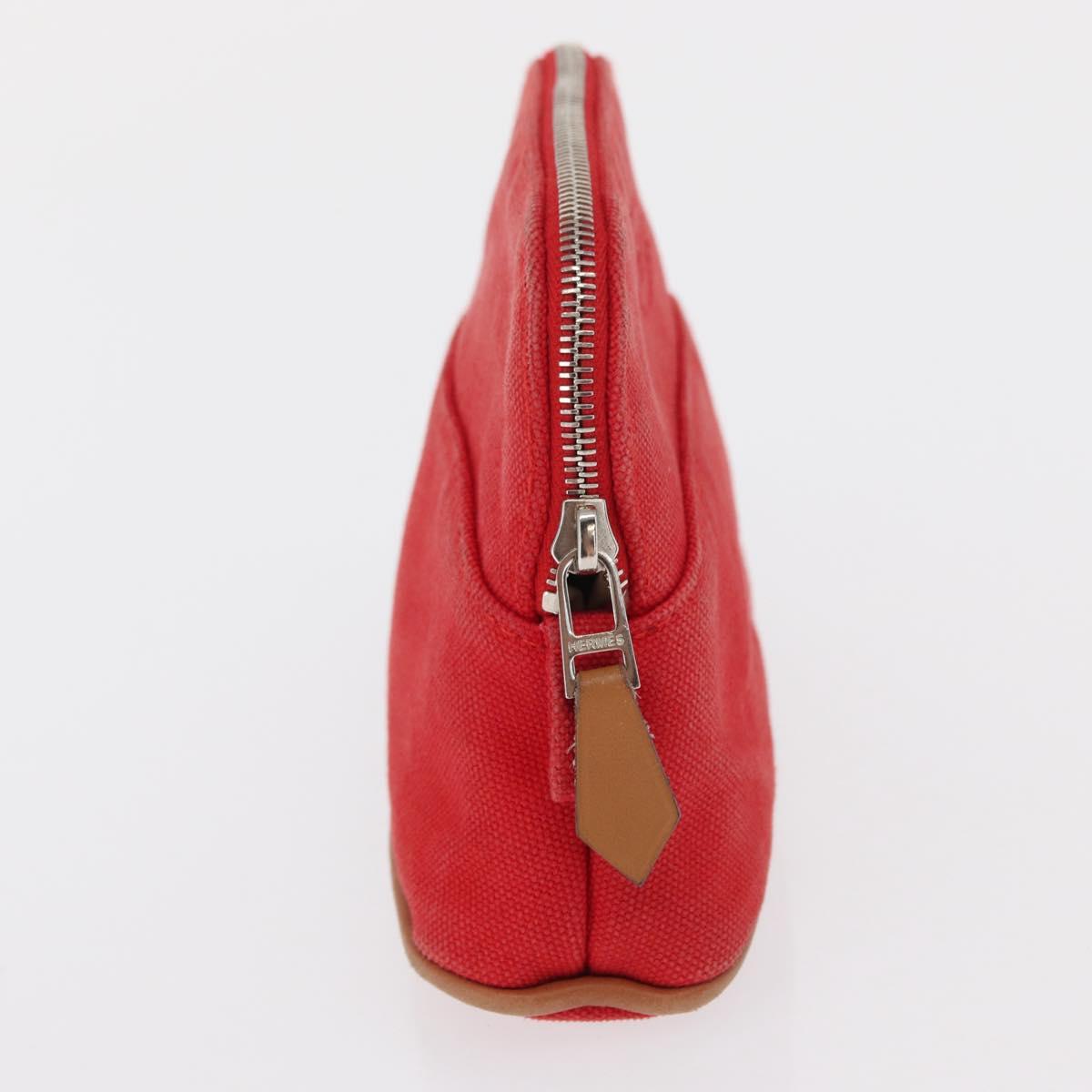 HERMES Bolide PM Pouch Canvas Red Auth bs32951