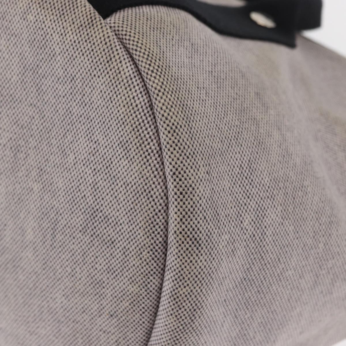 HERMES Sac ﾃ bichette Hand Bag Canvas Gray Auth bs32952