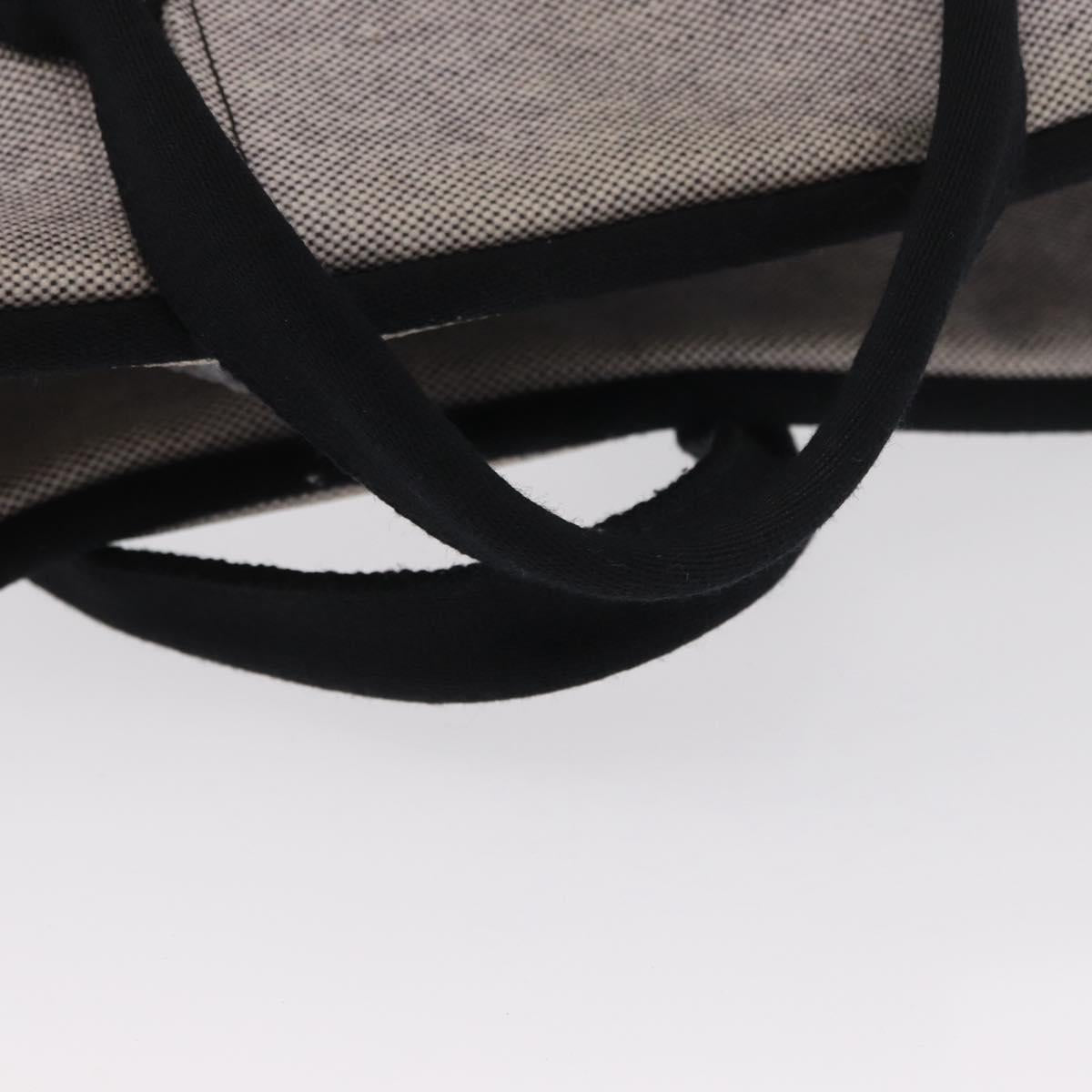 HERMES Sac ﾃ bichette Hand Bag Canvas Gray Auth bs32952