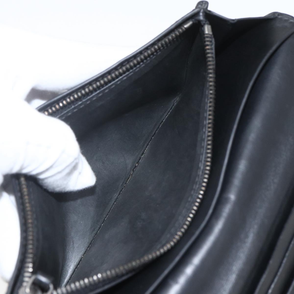 Berluti Long Wallet Leather Dark Brown Auth bs32959