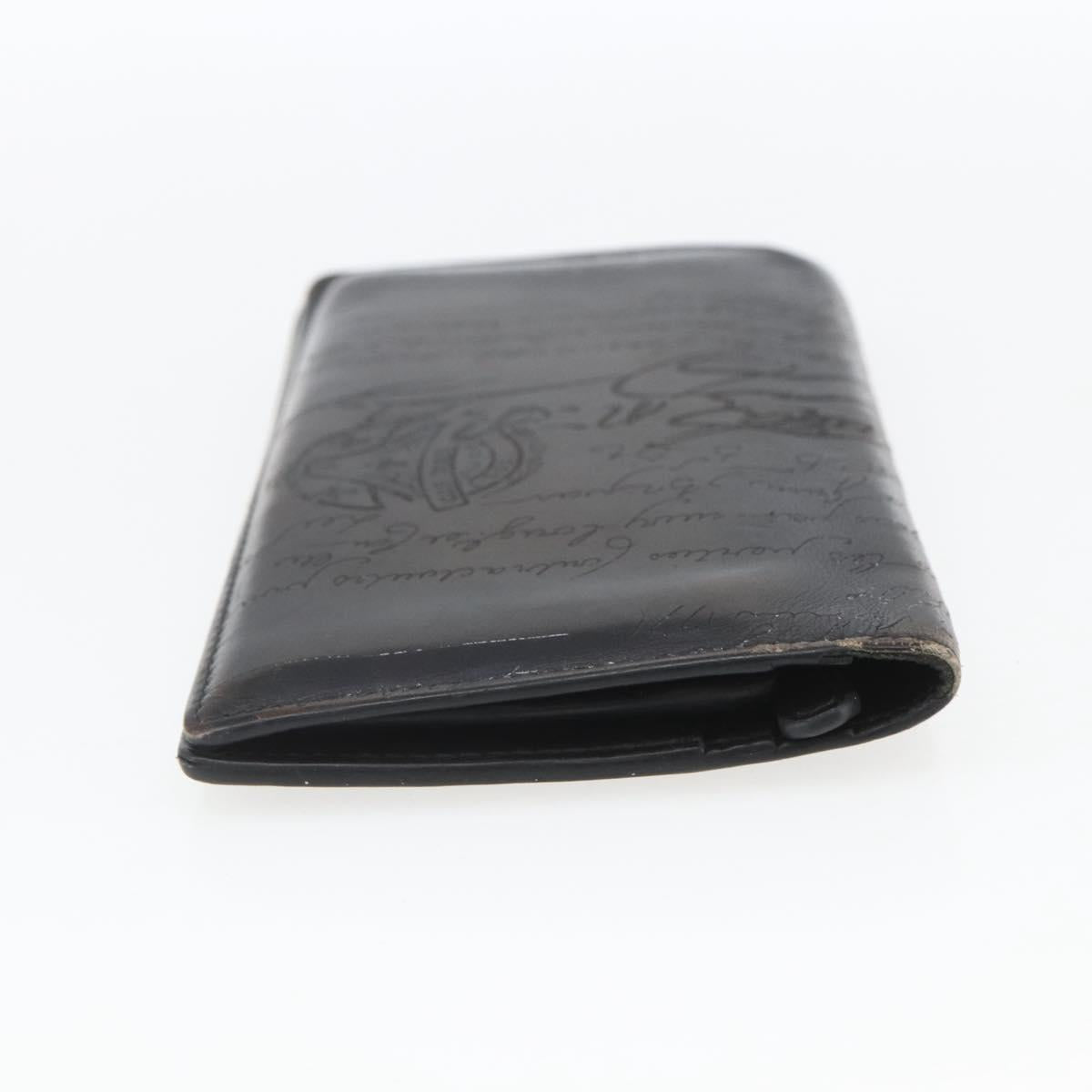 Berluti Long Wallet Leather Dark Brown Auth bs32959