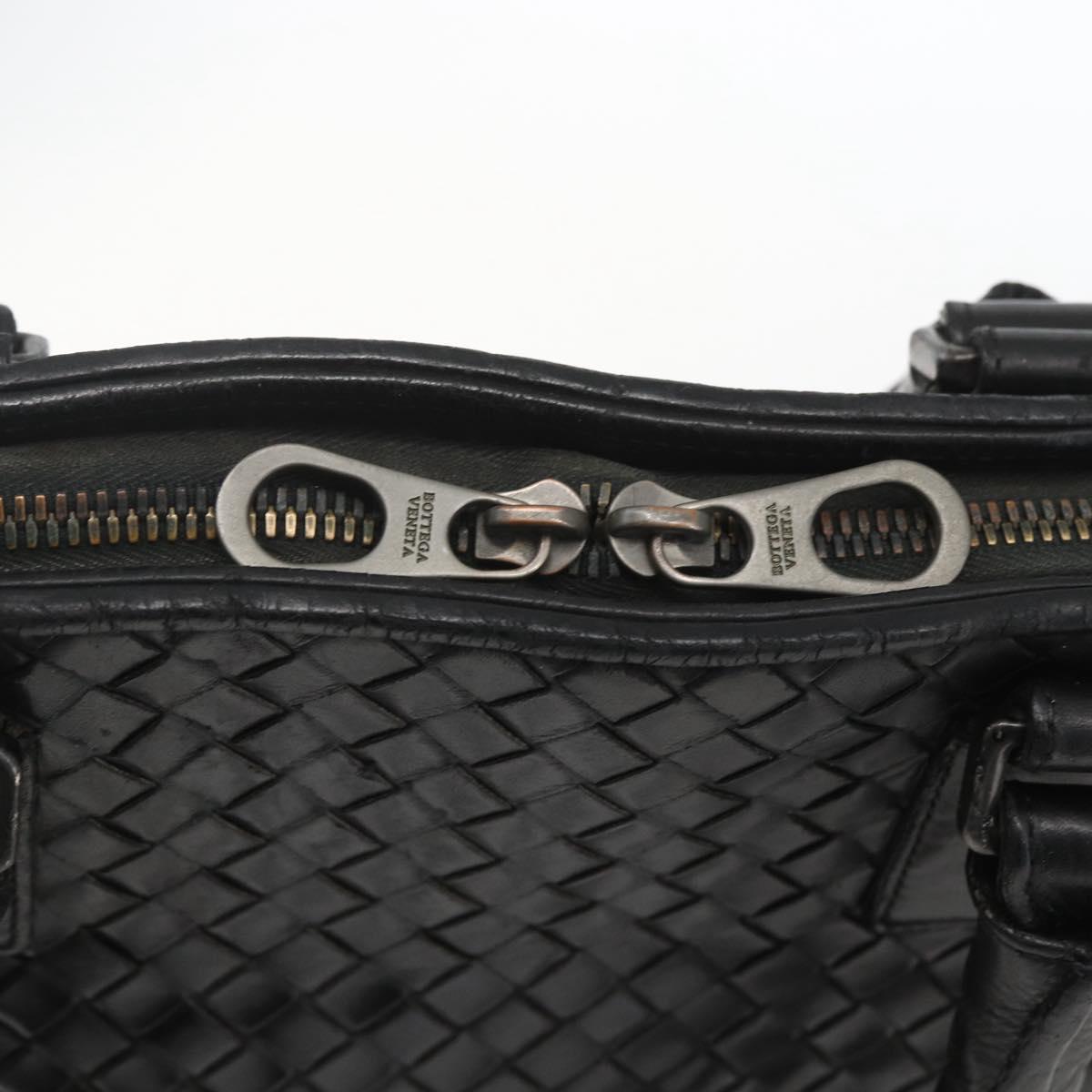 BOTTEGA VENETA INTRECCIATO Hand Bag Leather Black 194669 Auth bs32970