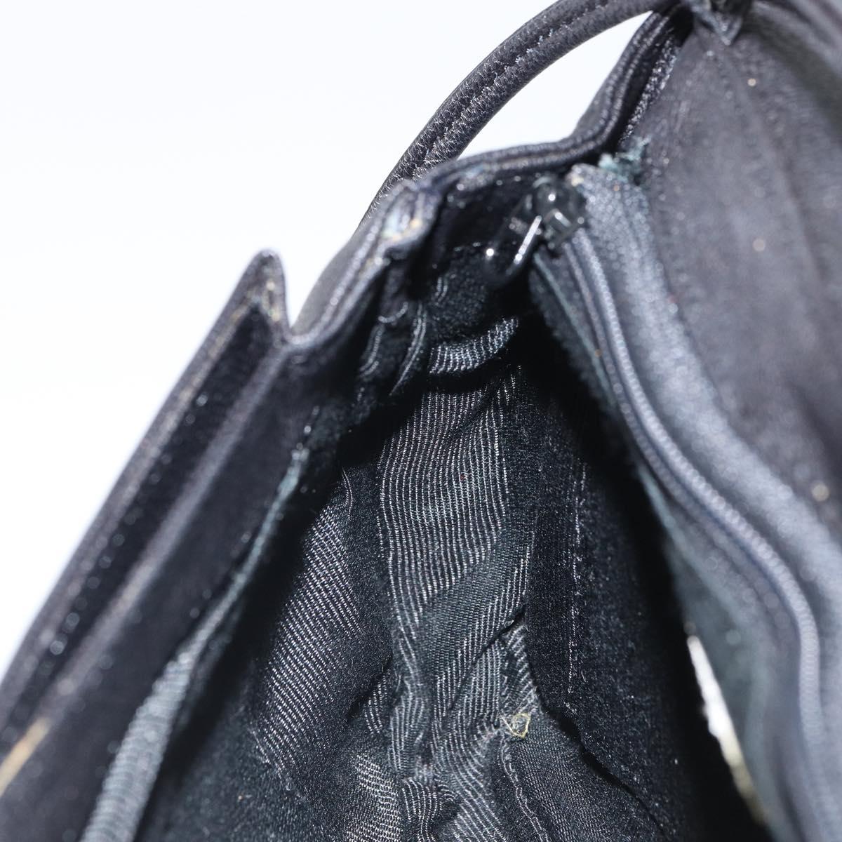 GIVENCHY Shoulder Bag Leather Black Gold Auth bs32977