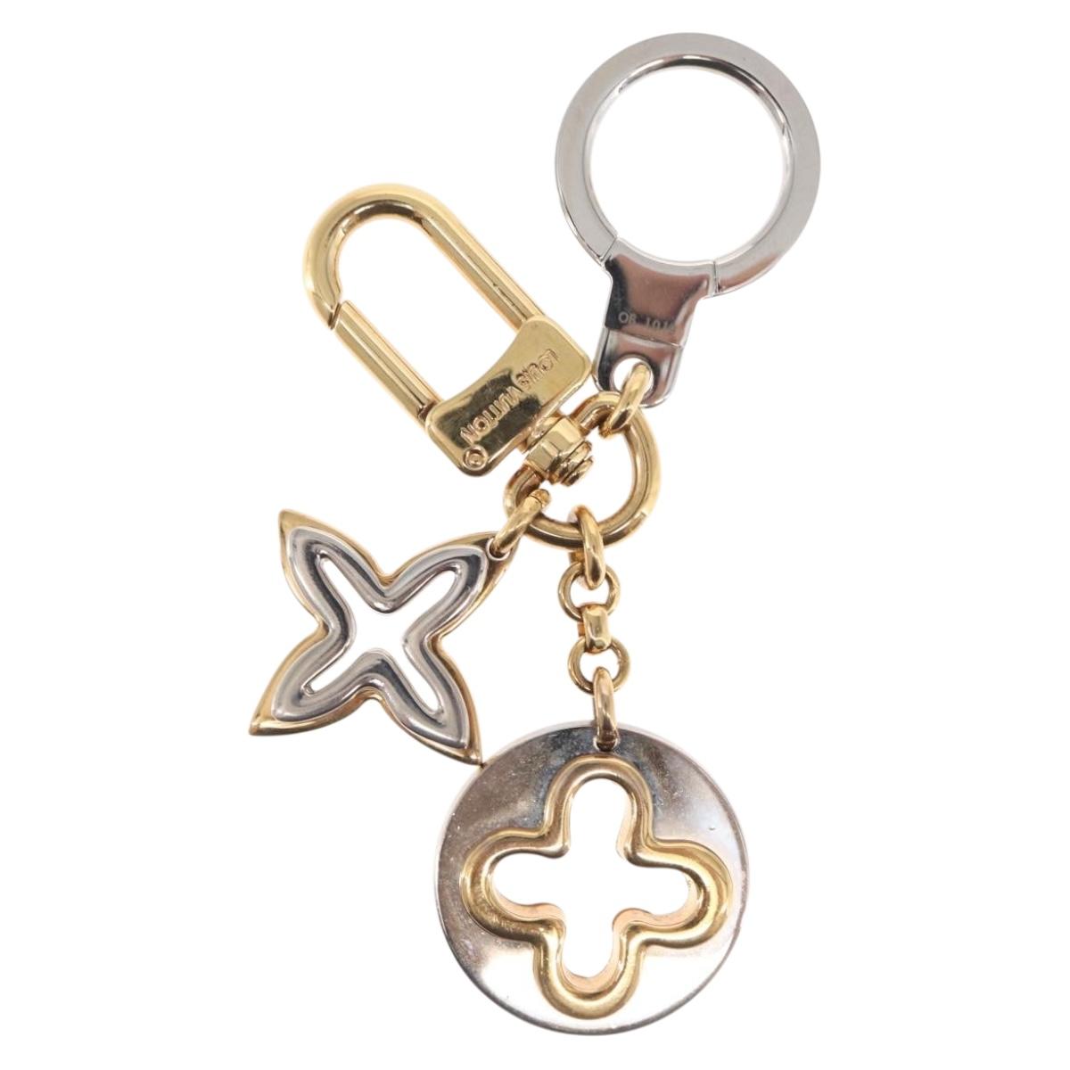 LOUIS VUITTON Porte Cles Ansolence Charm metal Silver M66133 LV Auth bs32993