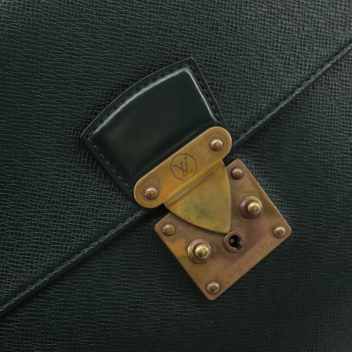 LOUIS VUITTON Taiga Serviette Kourad Business Bag Epicea T16786 LV Auth bs33013