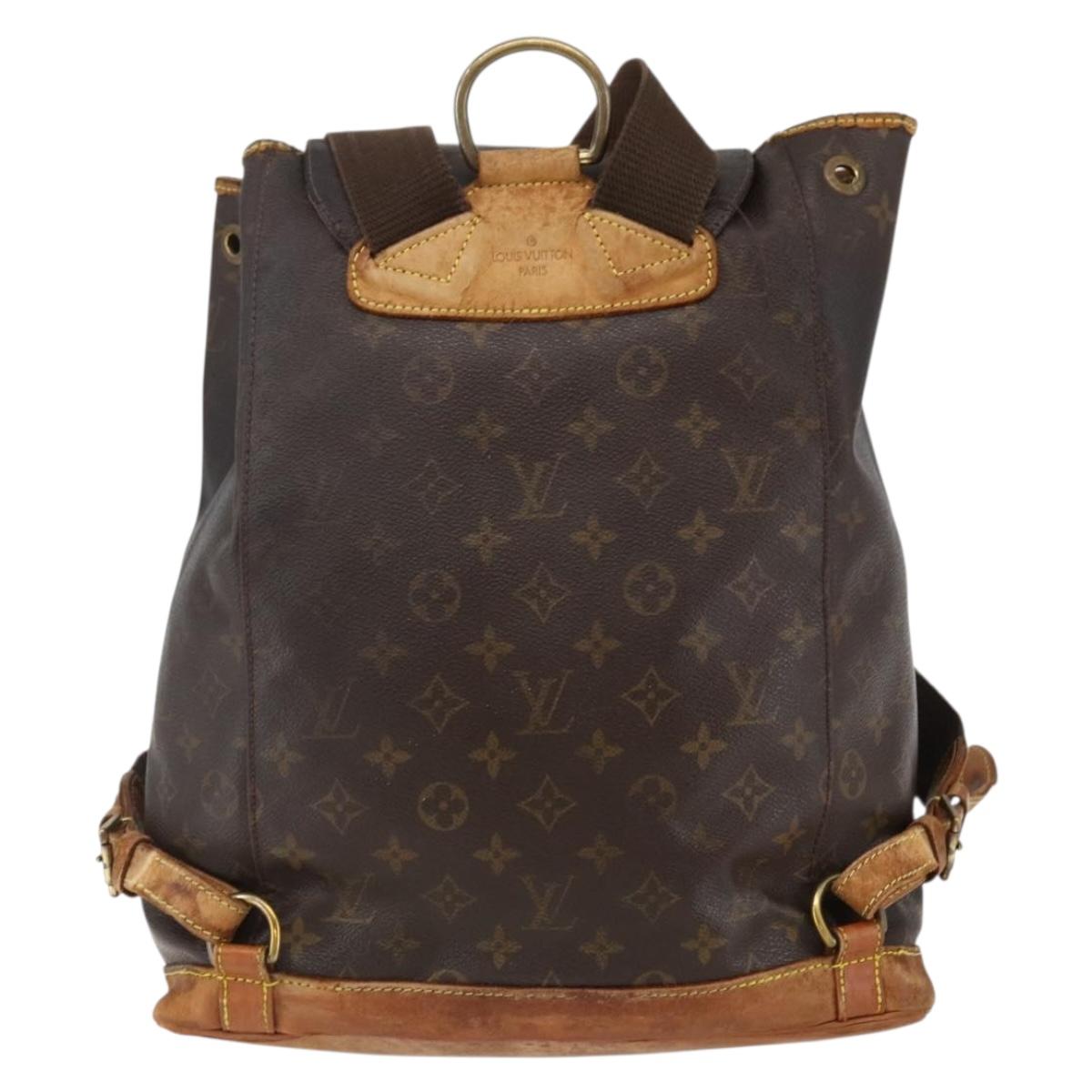 LOUIS VUITTON Monogram Montsouris GM Backpack M51135 LV Auth bs33015
