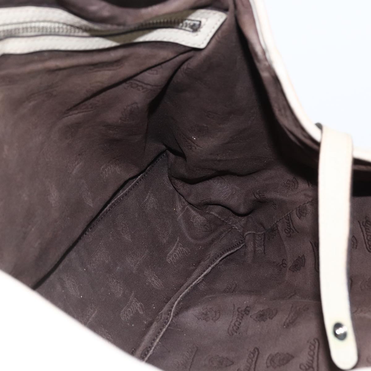 GUCCI GG Canvas Guccissima Tote Bag Leather Beige Gold 232957 Auth bs33021