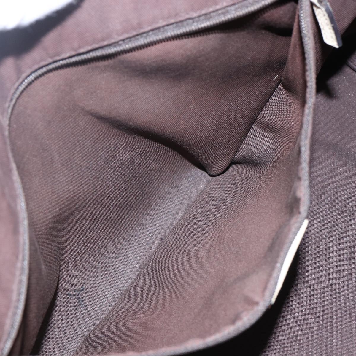 GUCCI GG Canvas Tote Bag Beige Gold 141470 Auth bs33022