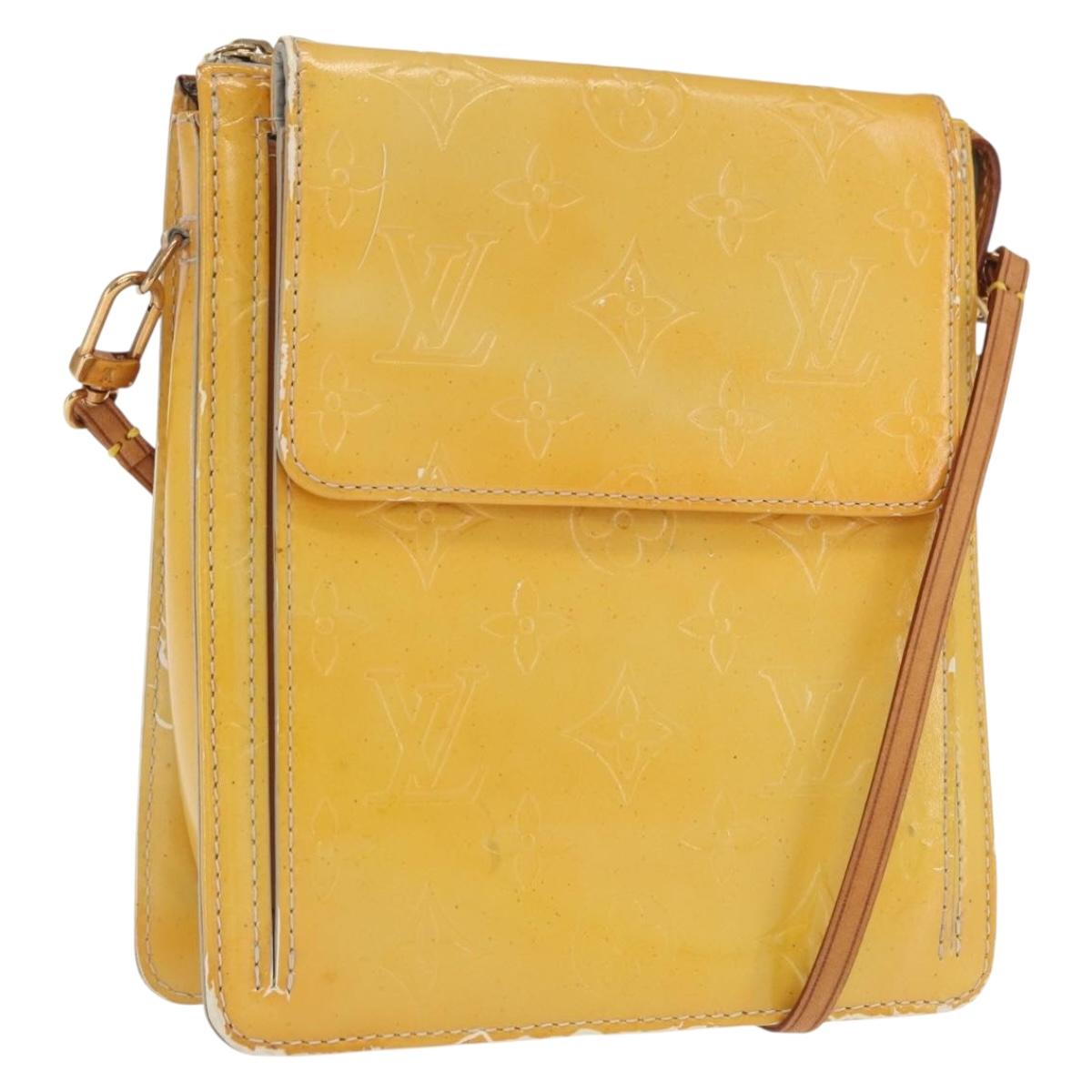 LOUIS VUITTON Monogram Vernis Motto Accessory Pouch Gris M91030 LV Auth bs33023
